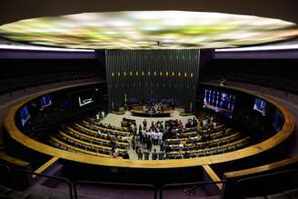 Presidente da Câmara dos Deputados, Hugo Motta, durante sessão de debate sobre proteção para criança e adolescente em ambiente digital