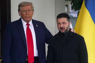 Trump e Zelensky durante encontro na Casa Branca, em agosto de 2025