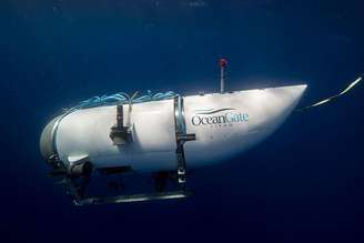Imagem de arquivo do submersível Titan, que implodiu durante missão ao Titanic
