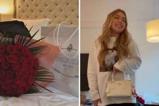 Presentes de Virginia | Virginia posa com bolsa de luxo