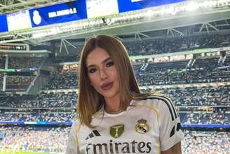 Virginia Fonseca no estádio Santiago Bernabéu