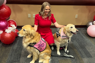 Priscilla Timmons e os cães de terapia