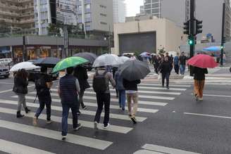 Dia chuvoso em São Paulo.