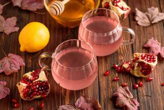 Chá de romã com limão-siciliano