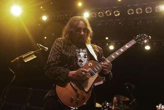 Ace Frehley, ex-guitarrista do Kiss durante show na casa de espetáculos Tom Brasil na zona sul de São Paulo
