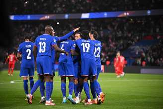 França comemorando um dos gols 