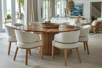 Na sala de jantar, mesa redonda é mais funcional do que quadrada ou retangular: estímulo às energias positivas