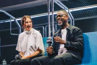 Shailene Woodley e Sterling K. Brown falam sobre a série 'Paradise', do Disney+, na CCXP25