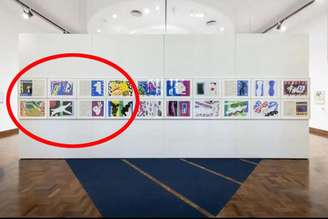 Imagem da biblioteca Mário de Andrade mostra os 8 quadros de Matisse roubados
