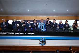 Odorico Roman inicia mandato como presidente do Grêmio (FOTO: LUCAS UEBEL/GRÊMIO FBPA)