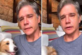 Márcio Garcia chora ao anunciar morte de seu cachorro