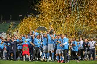 Jogadores do Pyramids comemoram título da Liga dos Campeões da África