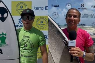 Marcelo Nunes e Silvana Lima estrearam com vitória em etapa da WSL na Praia do Futuro, em Fortaleza (CE)