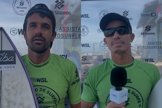 Michel Roque e Israel Junior estão classificados para as quartas de final da etapa da WSL na Praia do Futuro; ao Terra, eles falaram sobre as dificuldades que sofreram no início da carreira