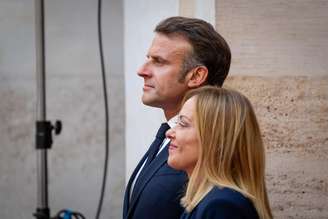 Macron e Giorgia Meloni 