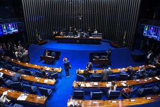 O plenário do Senado Federal.