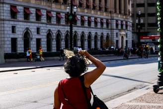 Registro de forte calor na cidade de São Paulo.