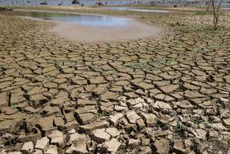 O reservatório Jaguari-Jacareí, em Joanópolis (SP), opera com menos de 18% de sua capacidade