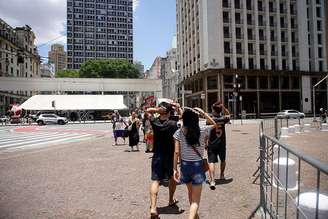 Centro de São Paulo, uma das cidades afetadas por onda de calor.