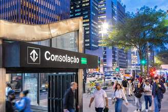 A Estação Consolação ficará fechada a partir das 10h do dia 31 até às 4h40 do dia 1º