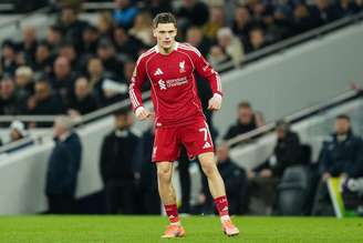 Florian Wirtz (Liverpool) durante jogo contra o Tottenham, no dia 20.12.2025 