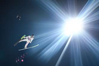 Competição de salto de esqui na Áustria