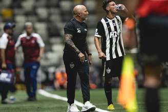 Jorge Sampaoli durante Atlético x Betim, na Arena MRV, neste domingo (11/1) –