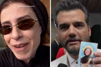 Fernanda Torres surge em vídeo para parabenizar brasileiros vitoriosos no Globo de Ouro | Wagner Moura segura santinho de Fernanda Torres