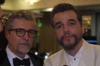 Kleber Mendonça e Wagner Moura no Globo de Ouro