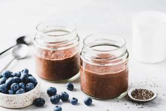 Pudim de chia e cacau