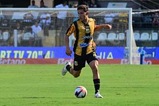 Diego Galo (Novorizontino) durante jogo contra o Santos, no dia 10.01.2026