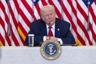 Trump durante evento de saúde na Casa Branca
