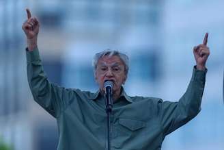 Caetano Veloso na Manifestação na Esplanada dos Ministérios contra a dosimetria de penas aprovada pela Câmara dos Deputados