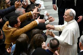 Papa Leão XIV durante audiência geral