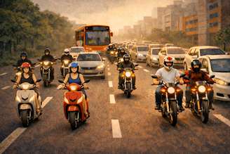 Motos e scooters estão ganhando espaço nas ruas