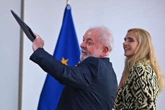 Marian Schuegraf com o presidente brasileiro Lula em 2023