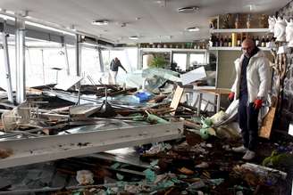 Danos provocados por ciclone em Catânia, sul da Itália