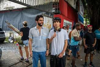 Wagner Moura com o filho mais velho, Bem, de 19 anos.