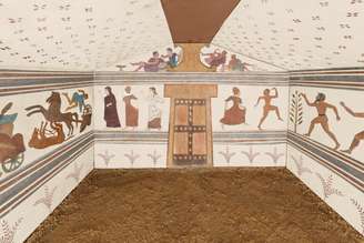 Tumba de 2,5 mil anos retrata várias modalidades esportivas