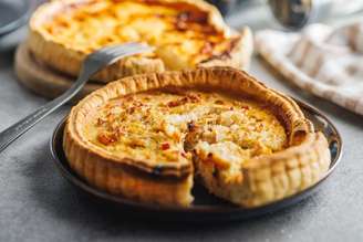 Quiche de frango com cottage