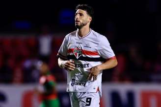 Jonathan Calleri (São Paulo) durante jogo contra a Portuguesa, no dia 21.01.2026 