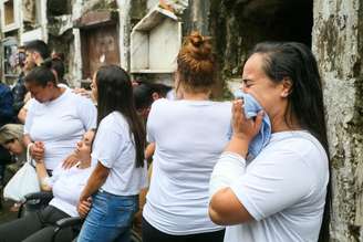 Enterro do menino Ryan Andrade Santos, de 4 anos, que morreu baleado após ação da PM no Morro São Bento, em Santos, em 2024