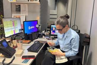 Renata Vasconcellos 'marmitando' na Globo