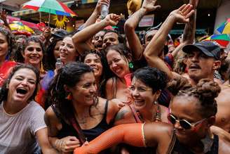 Bloco de rua no Carnaval de São Paulo, em janeiro de 2026