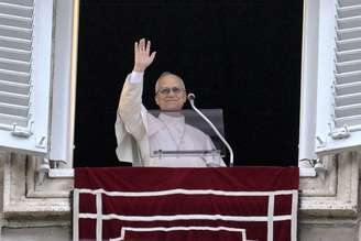 Papa Leão XIV durante recitação do Angelus