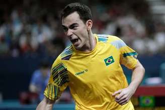 Hugo Calderano venceu francês nesta quarta-feira 