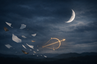 lua minguante em sagitário