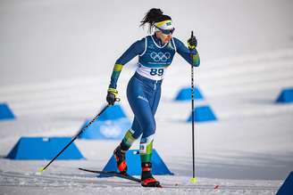 Eduarda Ribera durante atividade na Itália