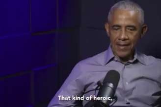 Obama durante entrevista a podcast em que comentou sobre vida extraterrestre