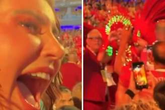 Paolla Oliveira troca 'carinhos' com Virginia durante desfile